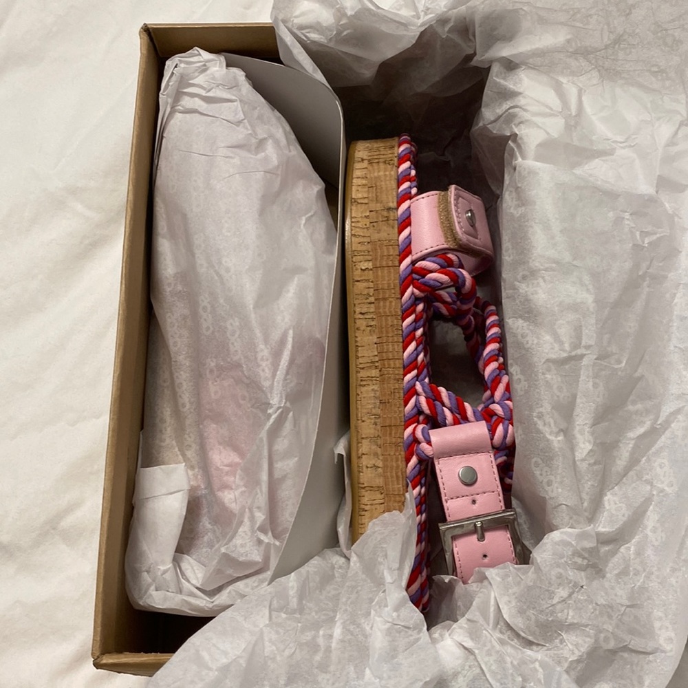 ASOS DESIGN flamingo rope espadrilles in pink mix uk 5